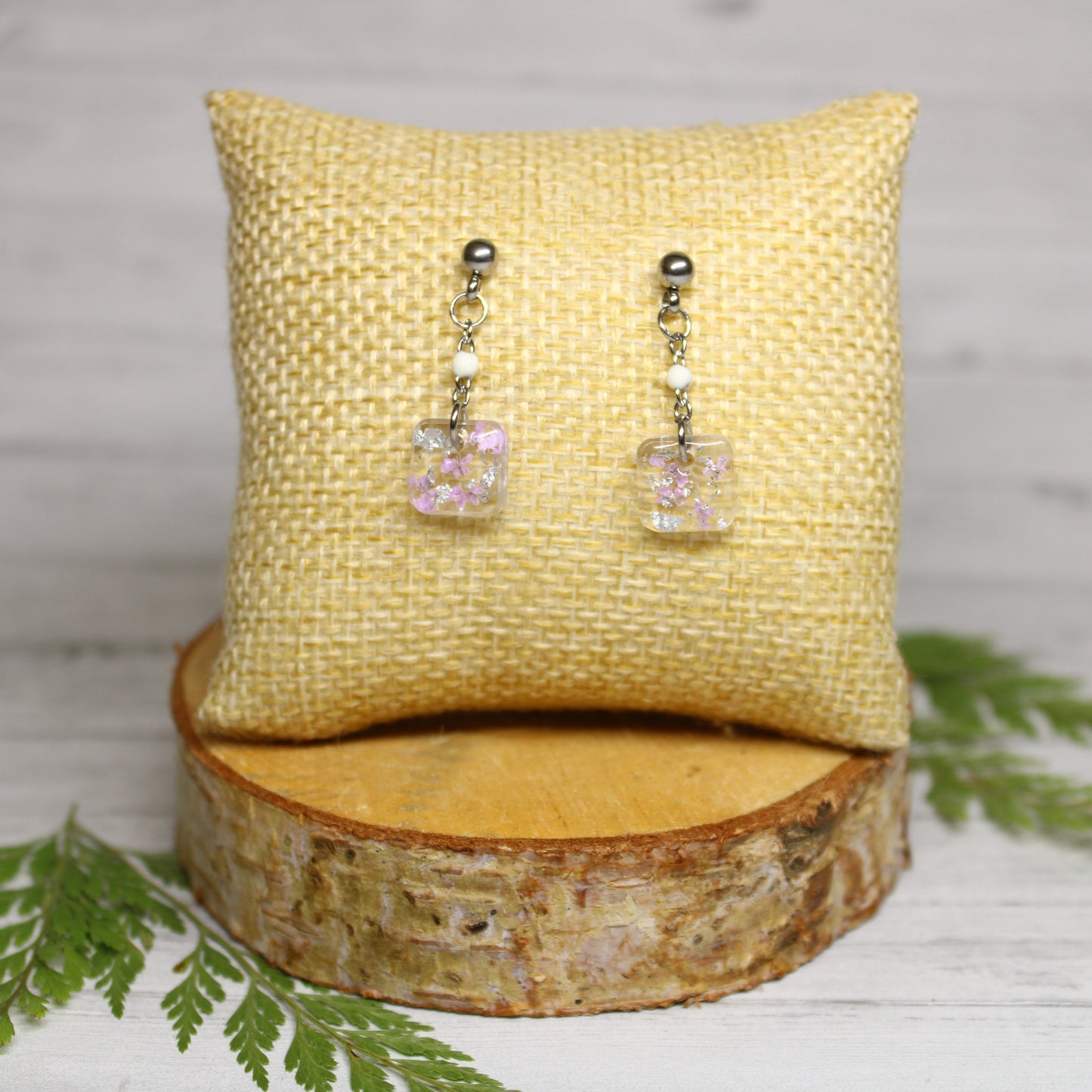 Boucles d'oreilles Athéna Violet