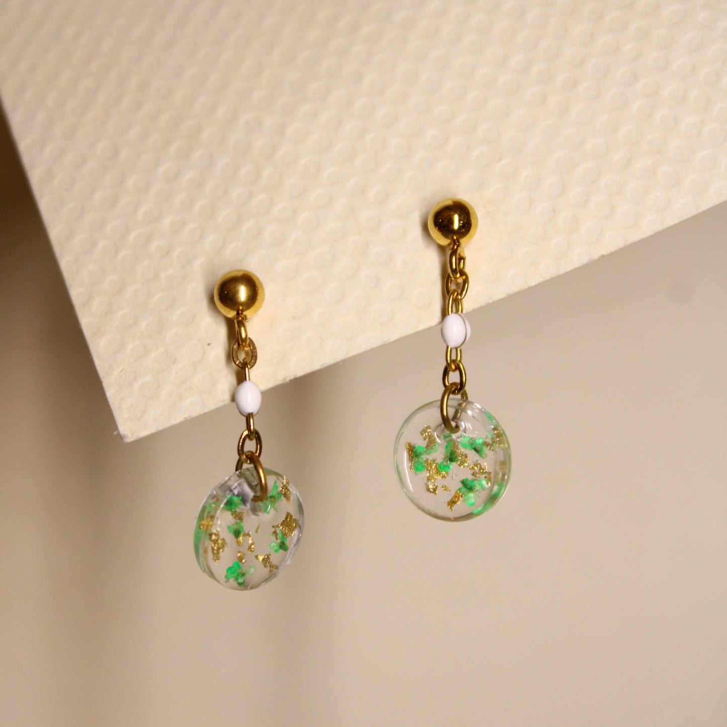 Boucles d'oreilles Athéna Vert