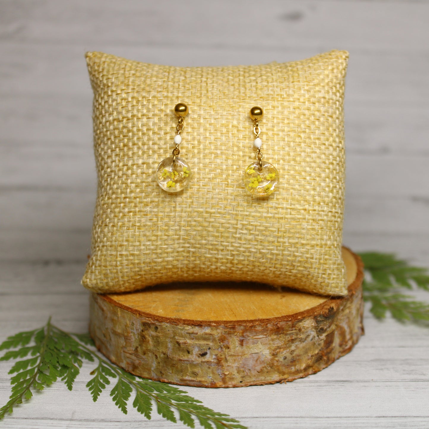 Boucles d'oreilles Athéna Jaune