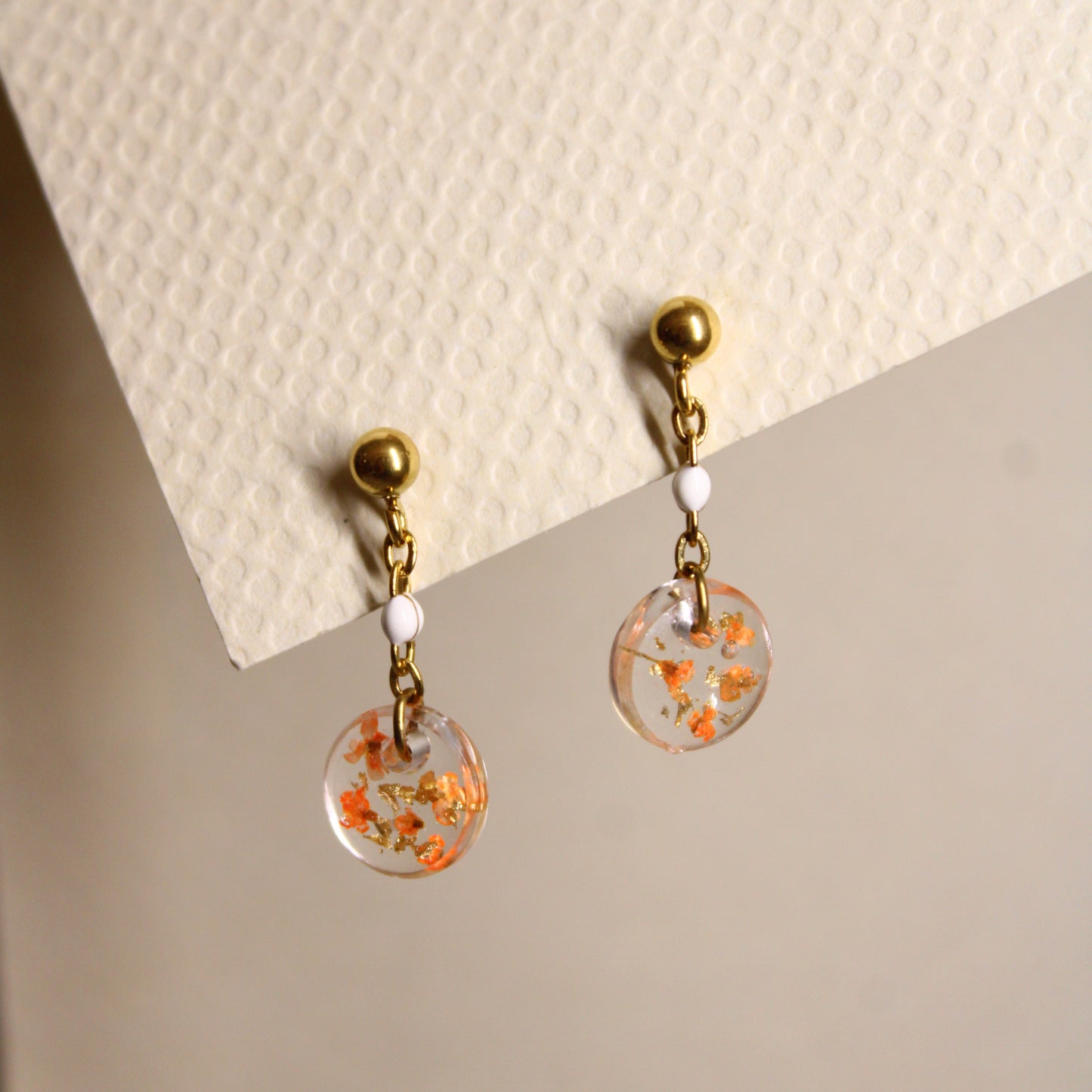 Boucles d'oreilles Athéna Orange