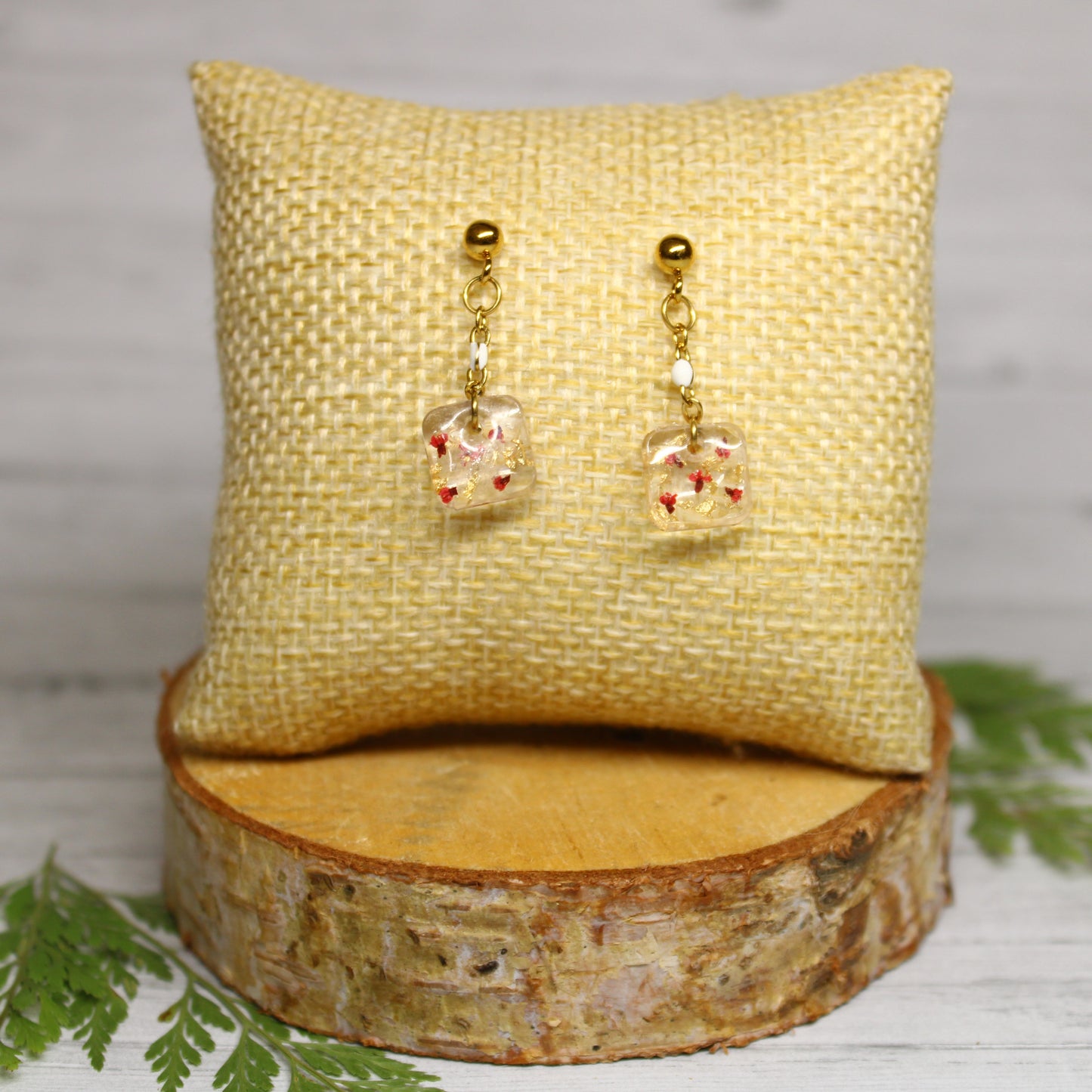 Boucles d'oreilles Athéna Rouge