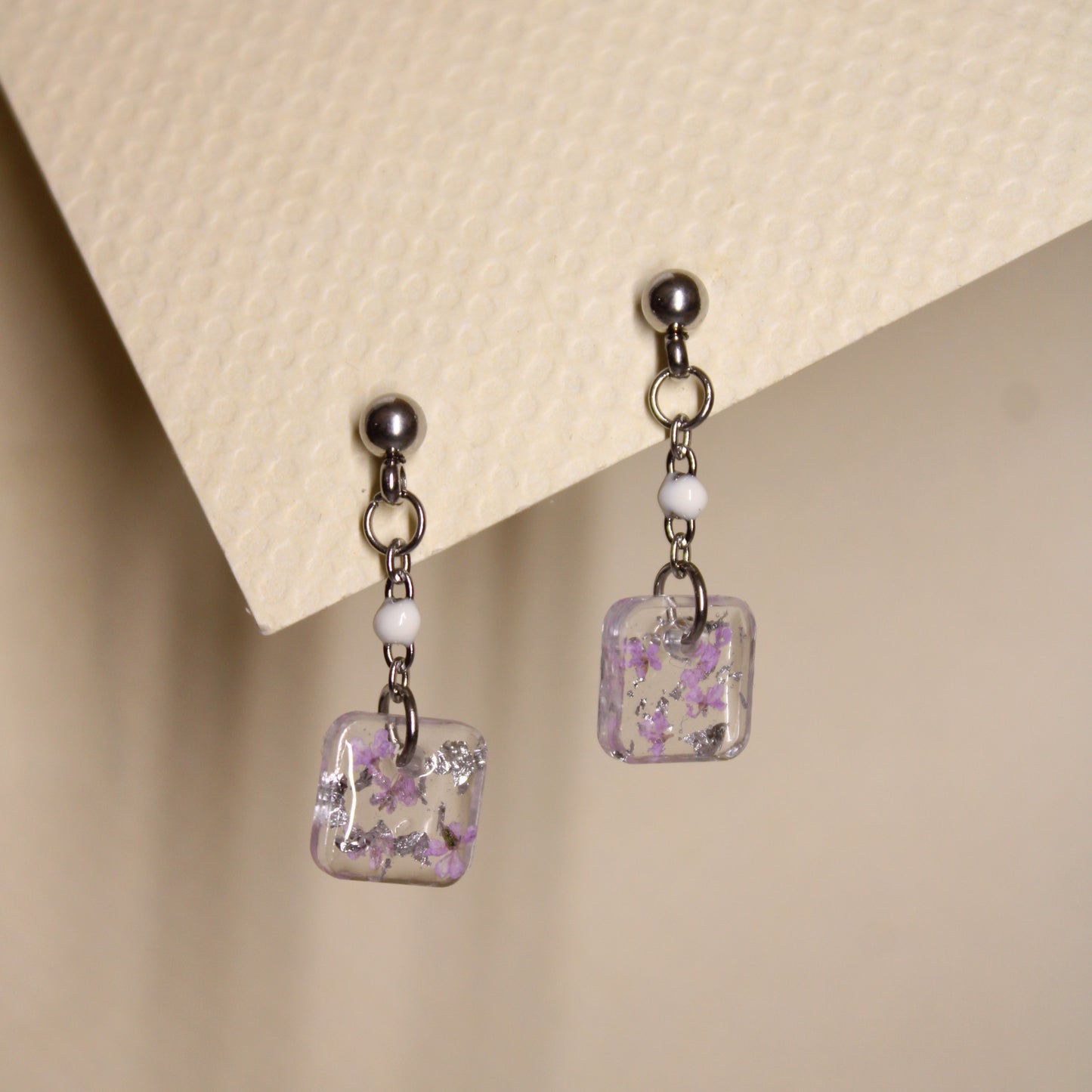 Boucles d'oreilles Athéna Violet