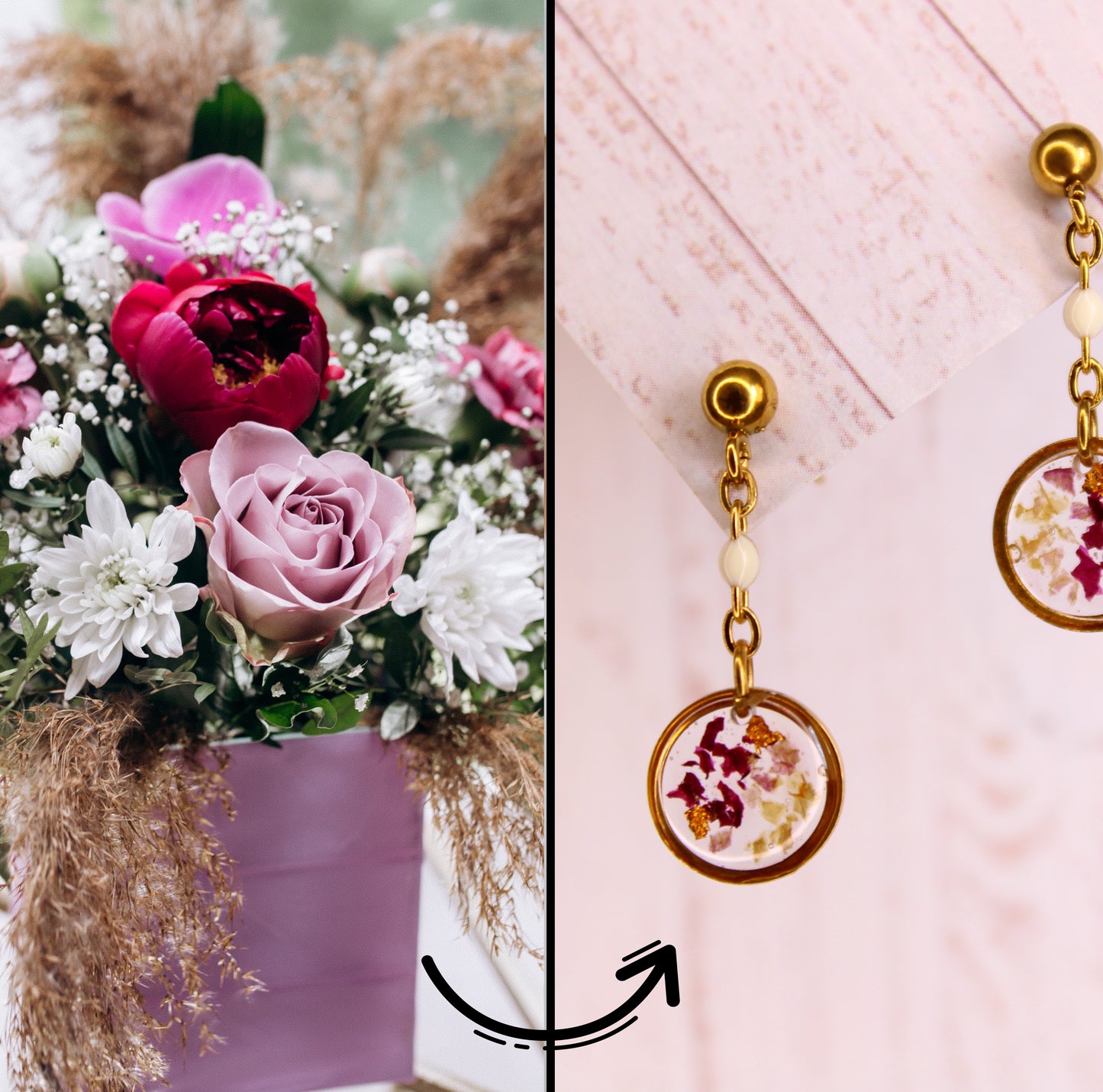 Isis Création - Boucles d'oreilles Mes fleurs préférées