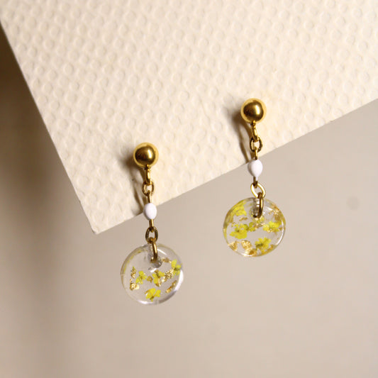 Boucles d'oreilles Athéna Jaune