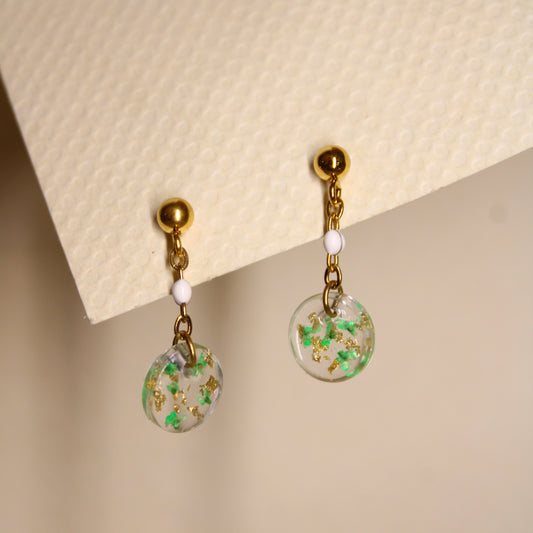 Boucles d'oreilles Athéna Vert