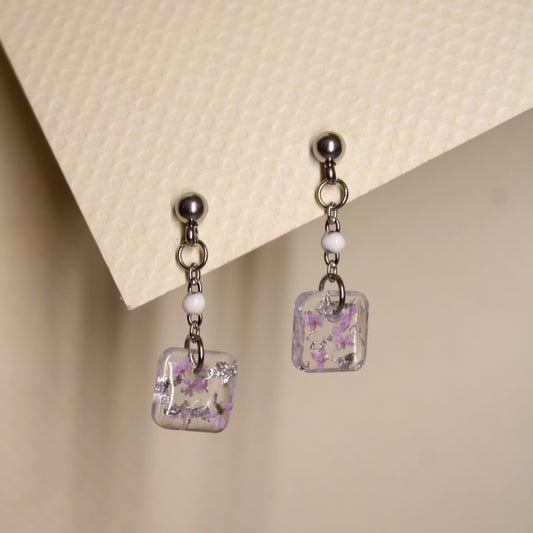 Boucles d'oreilles Athéna Violet