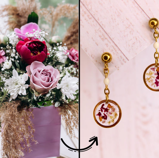 Isis Création - Boucles d'oreilles Mes fleurs préférées